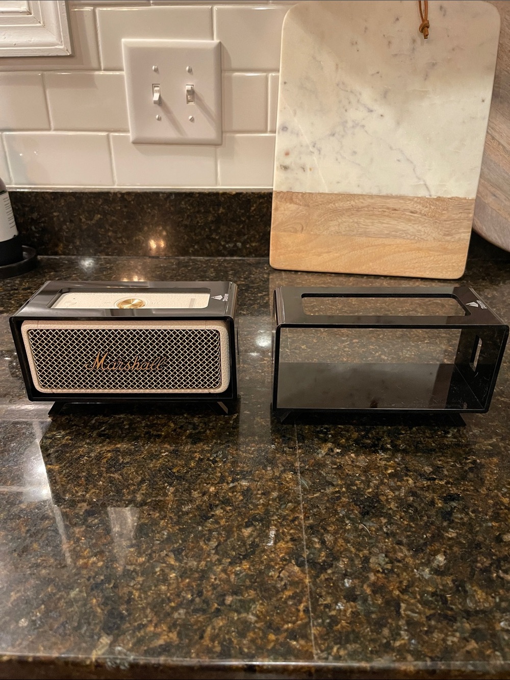 Pair of Black Acrylic Stands for Marshall Emberton II Speaker - speaker not incl